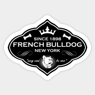 French Bulldog - 1898 NYC Sticker